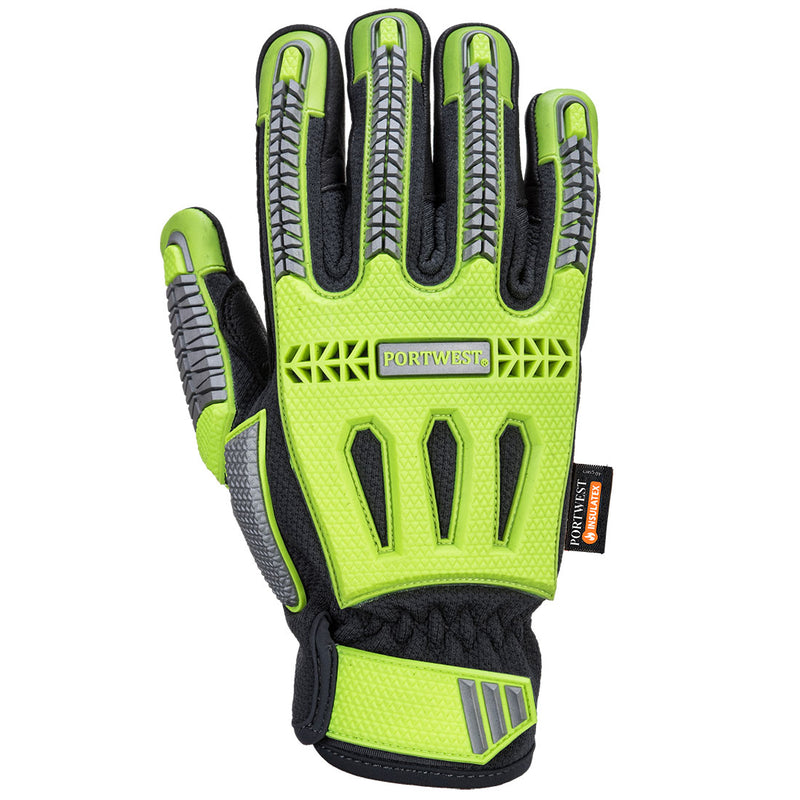 Portwest A762 R3 Impact Winter Glove - Yellow/Black