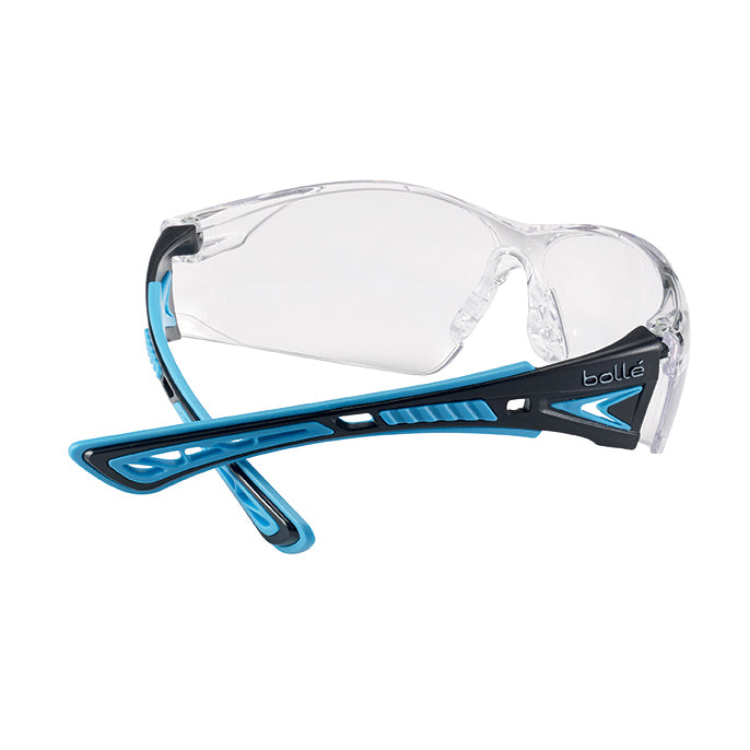 Safety spectacles - Bolle RUSH+ Black/Blue Temples Clear Lens