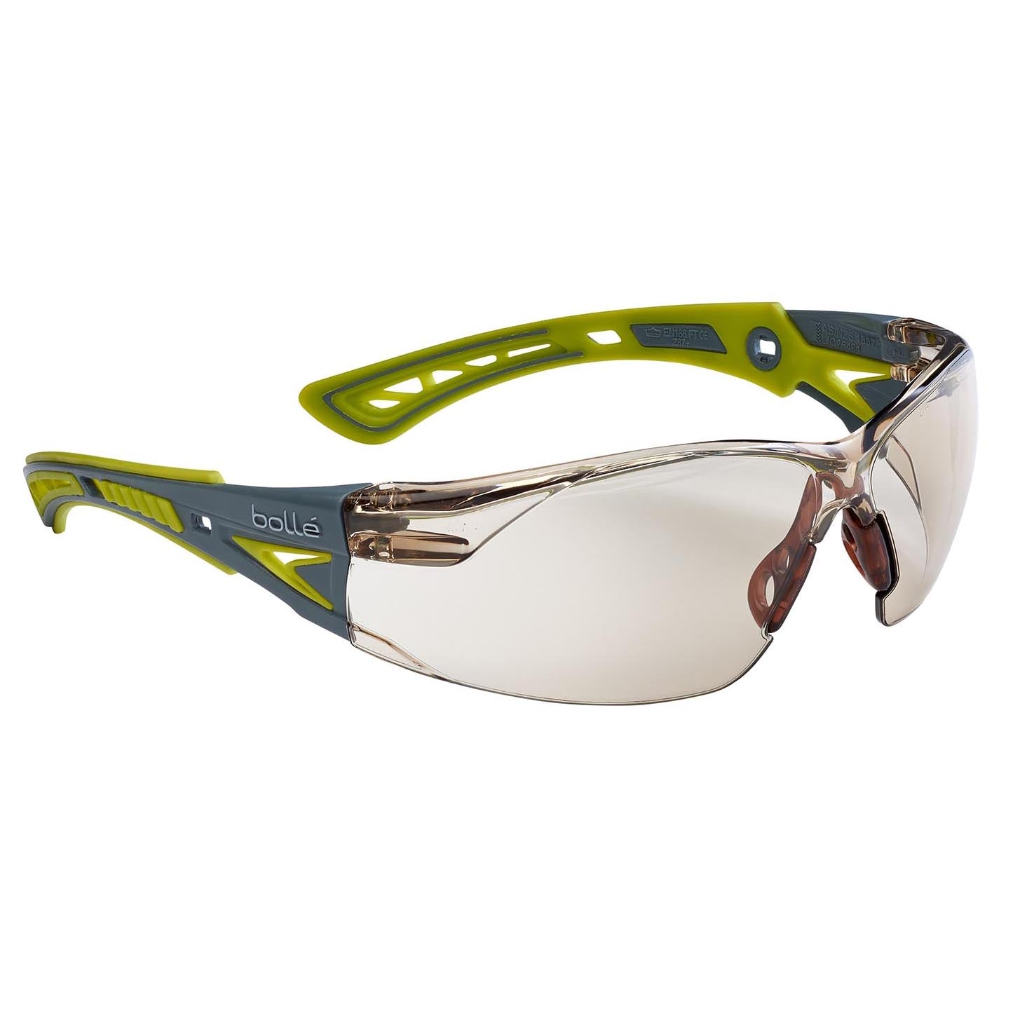 Bolle RUSH+ Small RUSHPSCSPL Safety Glasses Grey/Yellow Temples CSP Lens