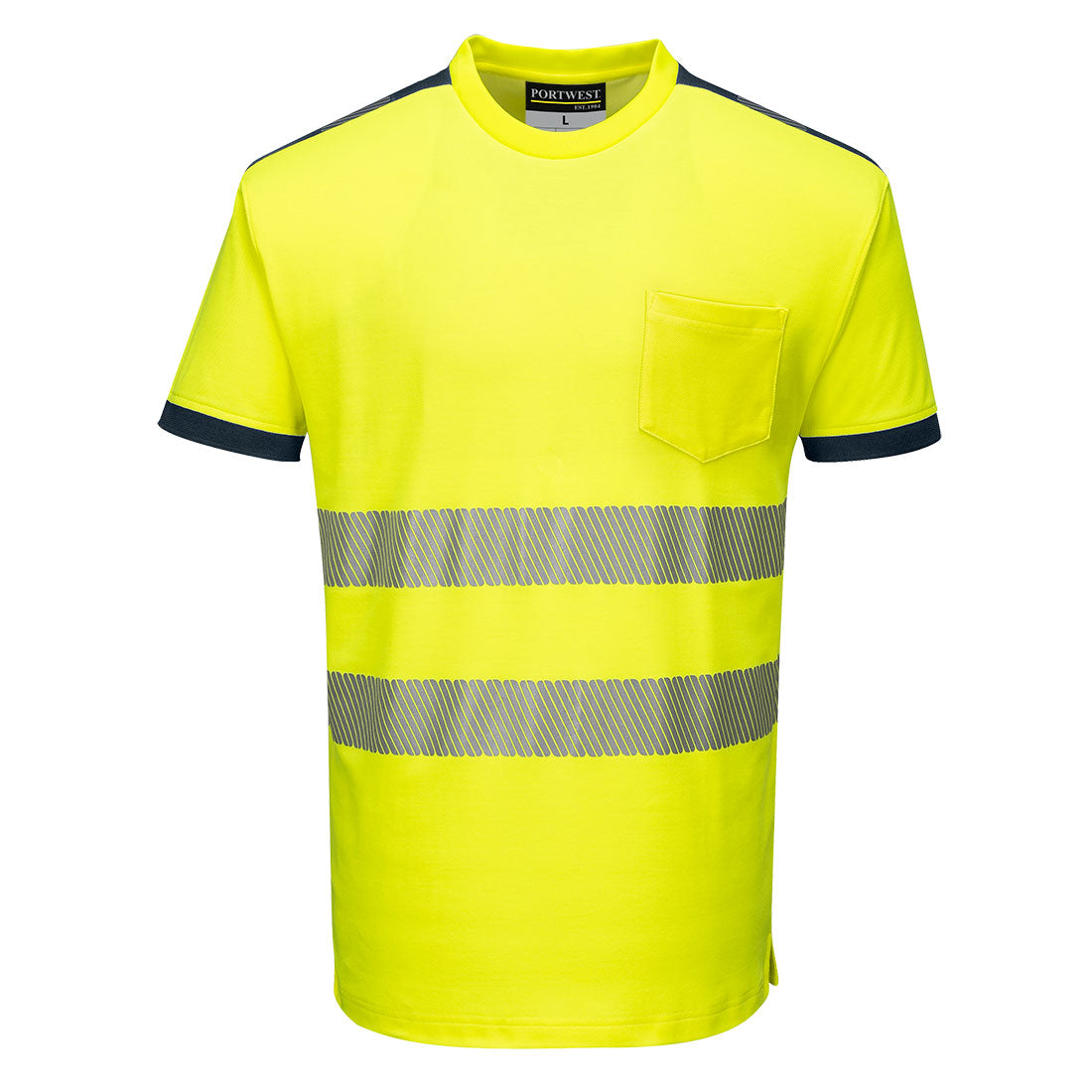 Portwest T181 PW3 Hi-Vis T-Shirt S/S - Yellow_Navy