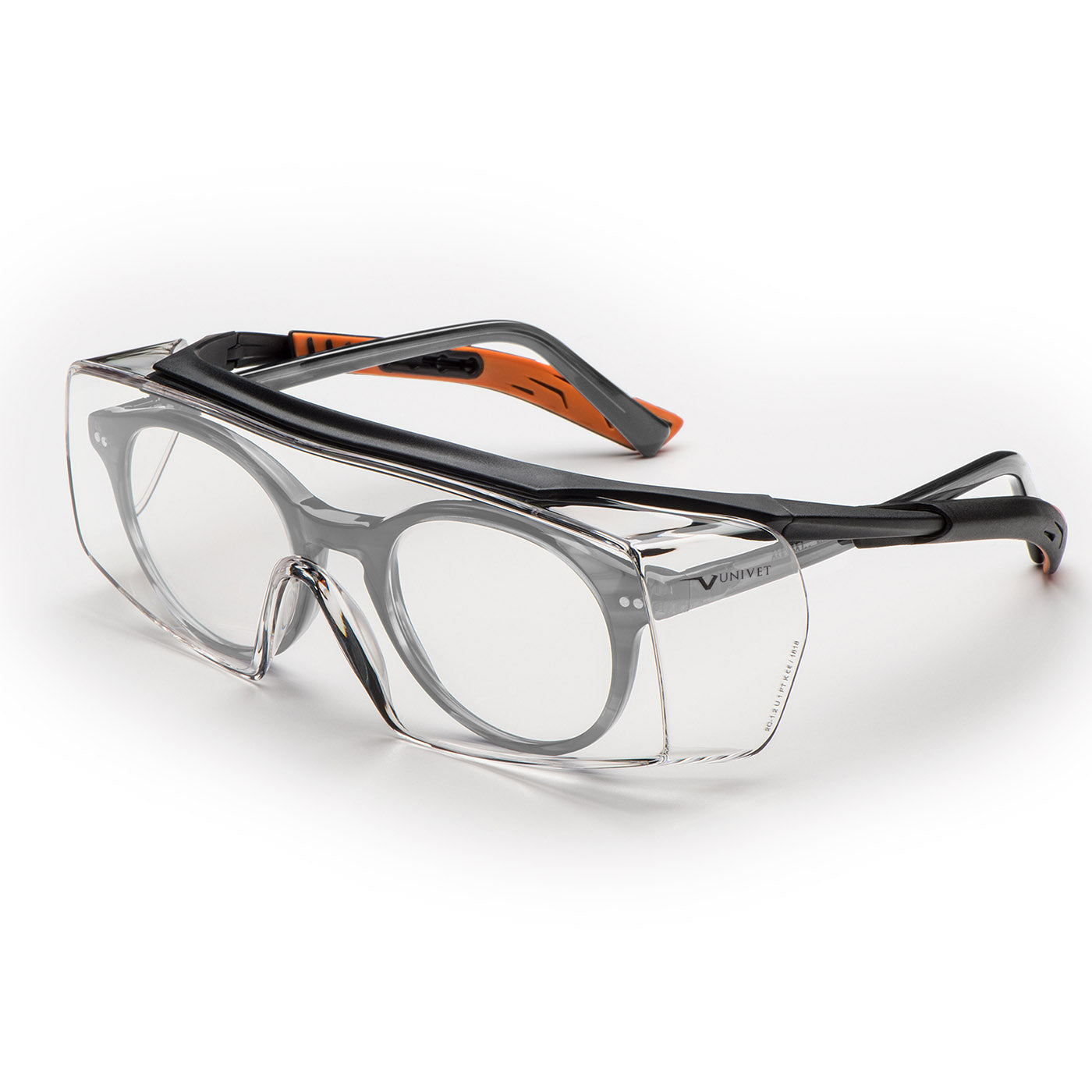 Univet 5X7 Clear OTG Safety Glasses - 5X7.01.00.00