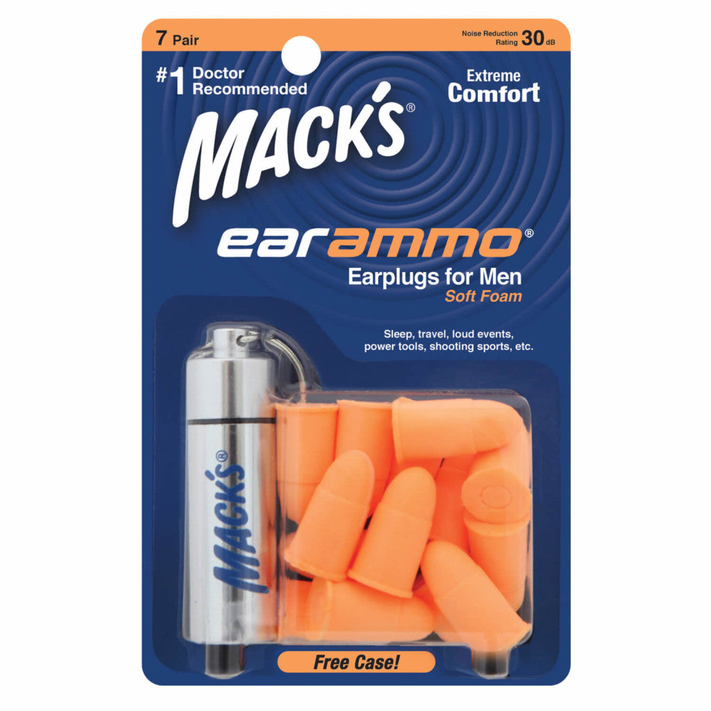 Mack's Ear Ammo Soft Foam Ear Plugs for Men 7 Pairs