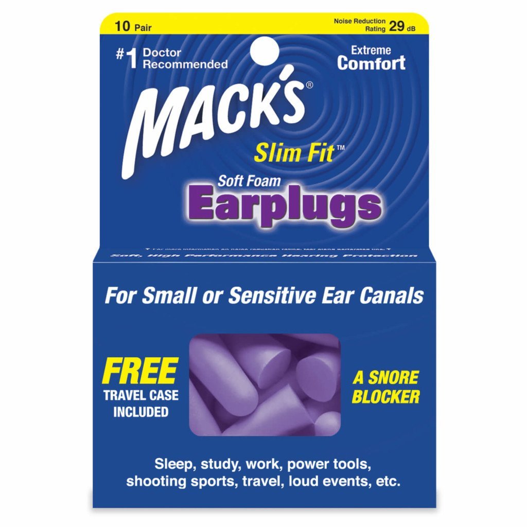 Mack's Slim Fit Soft Foam Ear Plugs 10 Pairs