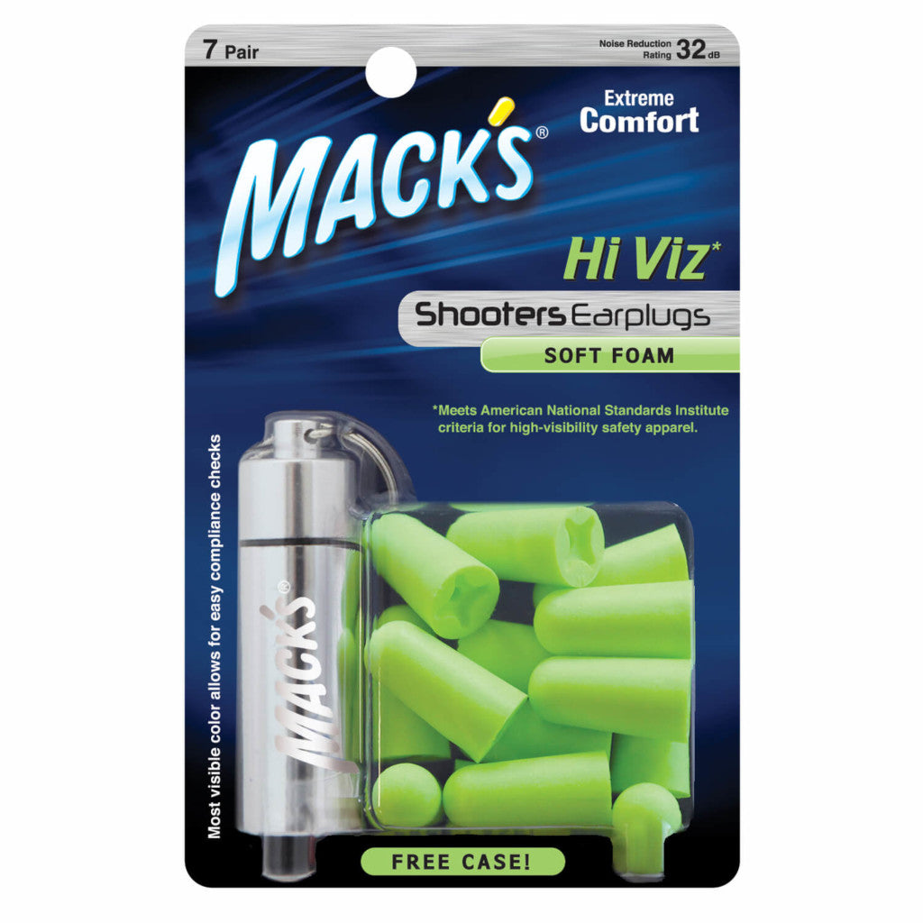 Shooters Ear plugs Mack's Shooters Hi Viz Soft Foam Ear Plugs 7 Pairs