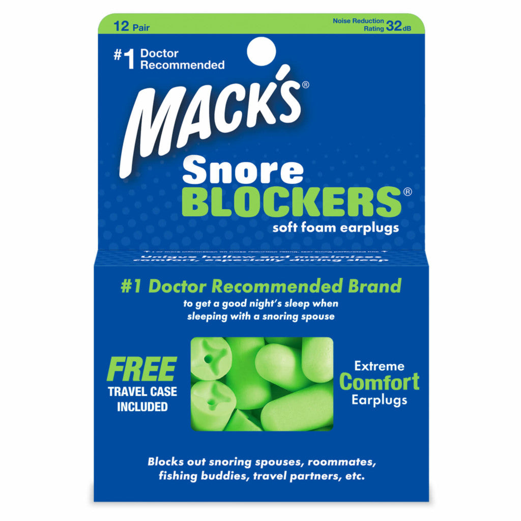 Mack's Snore Blockers® Soft Foam Ear Plugs 12 Pairs